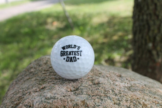 Worlds Greatest Dad Golf Ball Set Fathers Day Gift Customize Wholesale Your Own Bulk Custom Local Personalized Saying Phrase Fun Unique