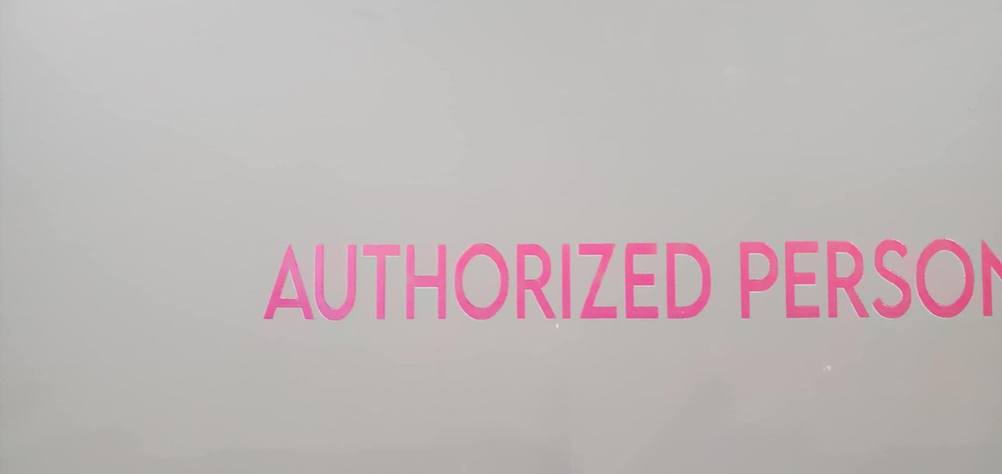 Authorized Personnel Only Lettering Store Front Decal Sticker No Limit on Color Font Shape Wall Sign Class Decal Wall Sign Window Sign