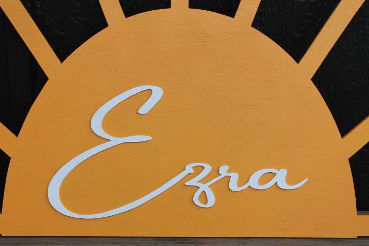 Custom Sunshine Name Baby Shower Crib Sign Contoured Sun New Baby Event Gender Made to Order Personalized 3d Wooden Handmade