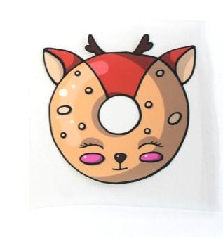 Donut Unicorn Animal Stickers Decals Waterproof Sheet Full Color Sticker Kids Bright Fun Pig Panda Chicken Window Deal Wall Sticker Thermos