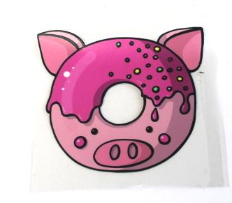 Donut Unicorn Animal Stickers Decals Waterproof Sheet Full Color Sticker Kids Bright Fun Pig Panda Chicken Window Deal Wall Sticker Thermos