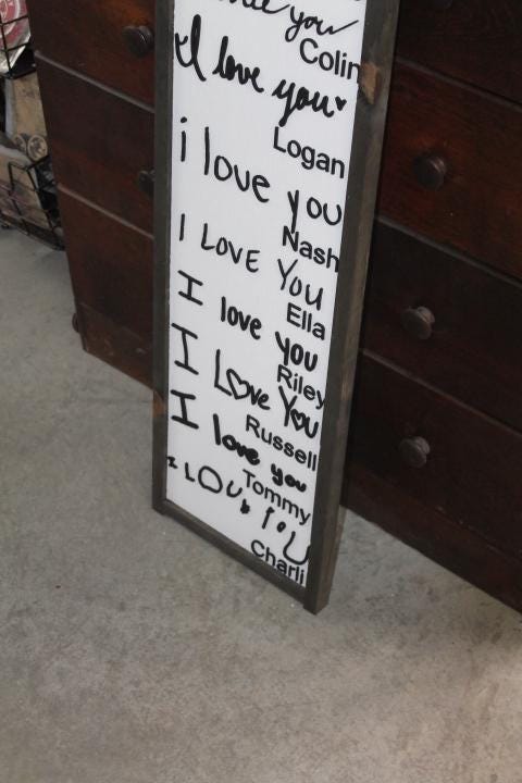 Custom Gift I love you Handwriting Sign Kids Parents Grandparents for her Gift for him Raised 3D Note Reminder Wedding Christmas for Mom