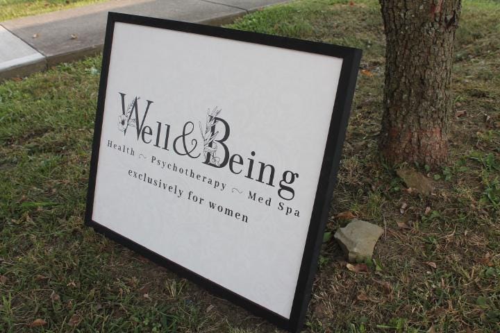 Custom Wood Sign Business Commerical Signage Wellness Women Spa Therapy Relax Print Image Framed Signage Color Logo Large Personalized Decor