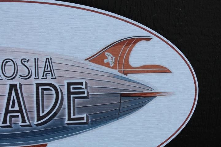 Custom Blimp Arcade Fun Game Center Textured Oval Weatherproof Sign Pvc Plastic Business Logo