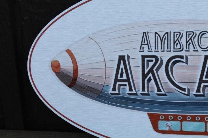 Custom Blimp Arcade Fun Game Center Textured Oval Weatherproof Sign Pvc Plastic Business Logo