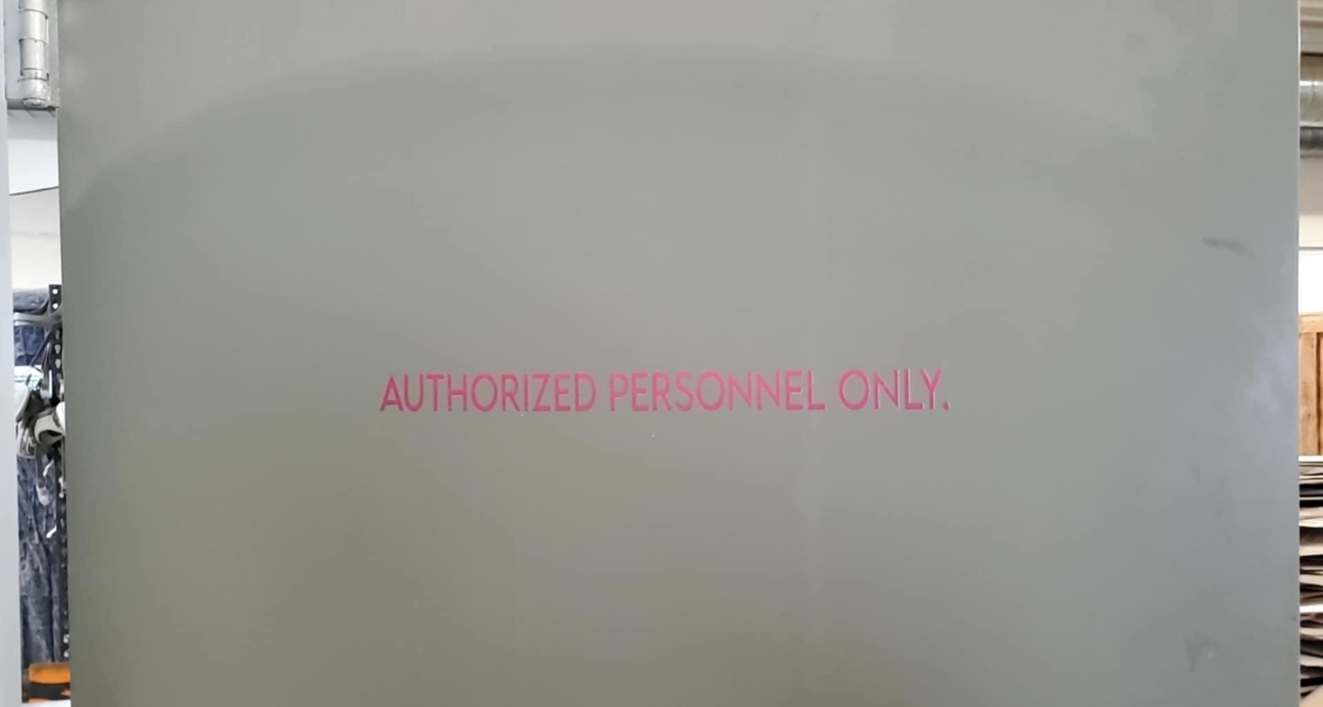 Authorized Personnel Only Lettering Store Front Decal Sticker No Limit on Color Font Shape Wall Sign Class Decal Wall Sign Window Sign
