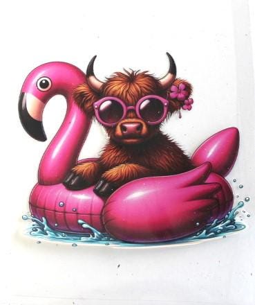 Racoon Silly Goose Frog Horse Cow Decal Group Waterproof Sheet Full Color Sticker Window Wall Sticker Thermos Funny Feral Country Theme