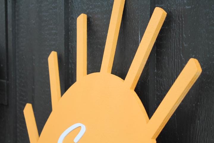 Custom Sunshine Name Baby Shower Crib Sign Contoured Sun New Baby Event Gender Made to Order Personalized 3d Wooden Handmade