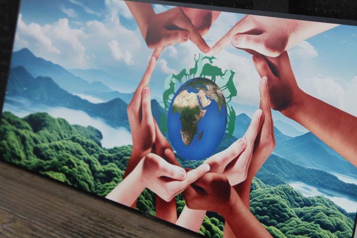 Custom Hands Globe Nature Outdoors Discovery Love the world Rectangle Smooth Printed Weatherproof Waterproof Durable Sustainable PVC