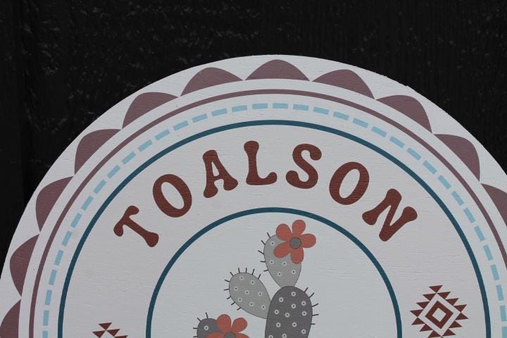 Personalized Leathercraft Cactus Aztec Desert Smooth Waterproof Sign PVC Plastic Round Circle Logo Custom Business Signage Commerical