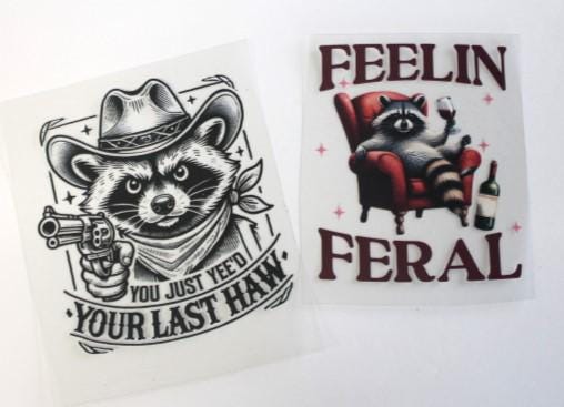 Racoon Silly Goose Frog Horse Cow Decal Group Waterproof Sheet Full Color Sticker Window Wall Sticker Thermos Funny Feral Country Theme