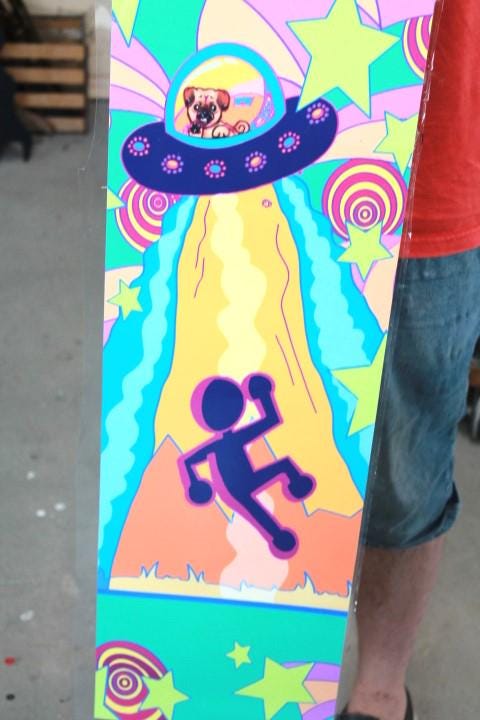 Personalized Skateboard Decal Custom Your Design Sticker Weatherproof Outdoor Customizable Full Color Lettering Full Body