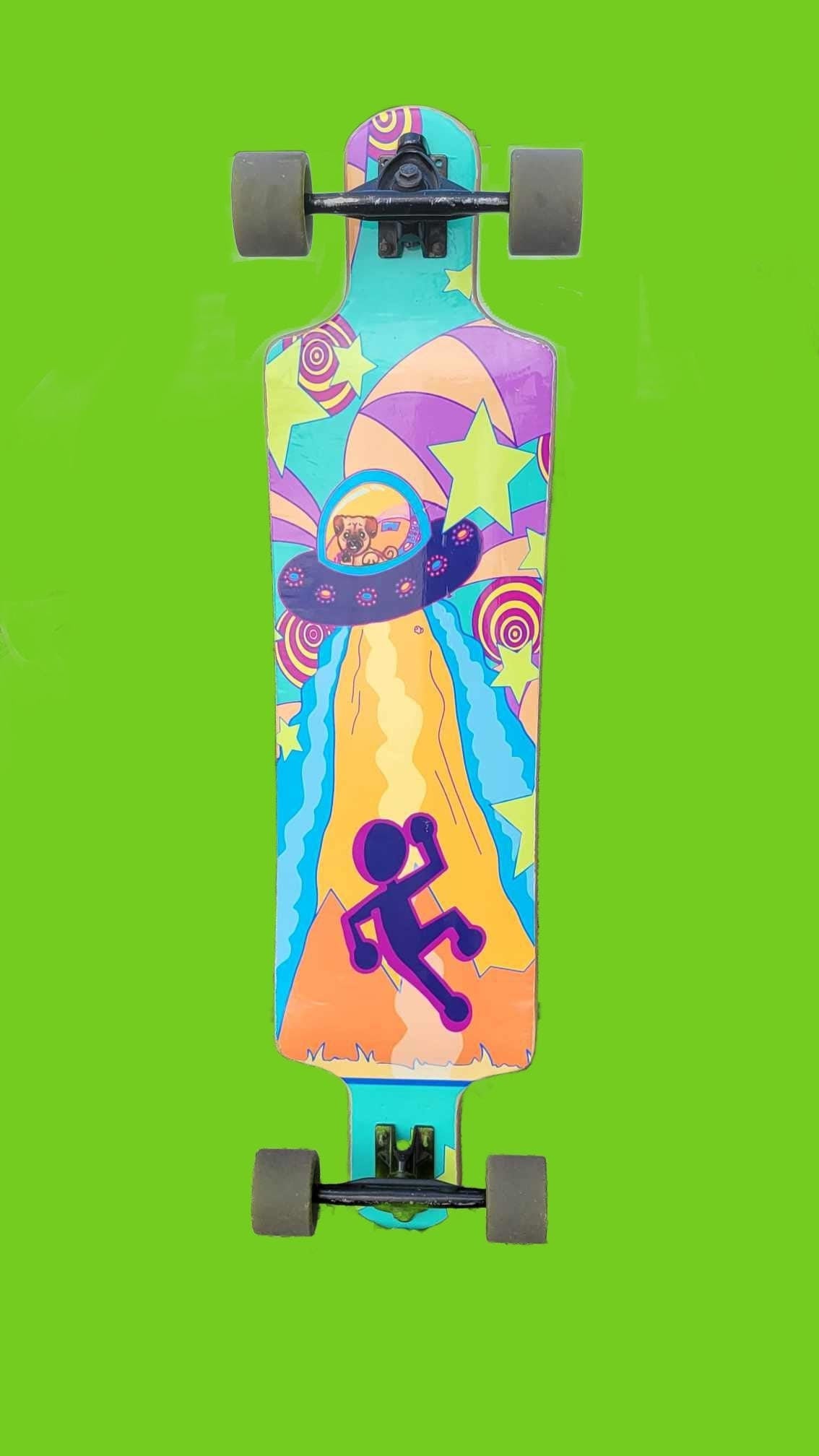 Personalized Skateboard Decal Custom Your Design Sticker Weatherproof Outdoor Customizable Full Color Lettering Full Body