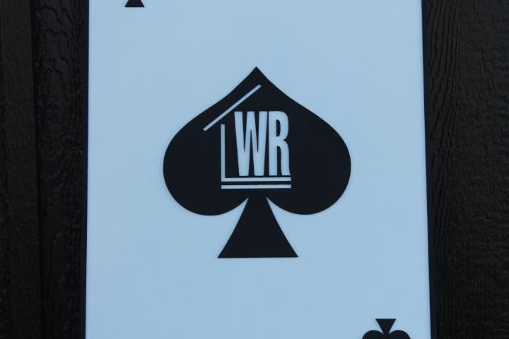 Ace of Spades Playing Card Game Logo Unframed Custom Business Sign Indoor Outdoor Small Business Logo Laser Cut Wood Sign