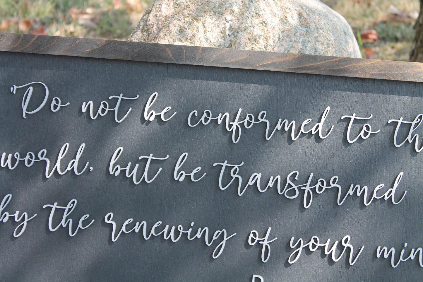 Romans 12:2 Bible Verse Do not Conform Home Decor Pray Handmade 3D Framed sign Christian Renew your mind