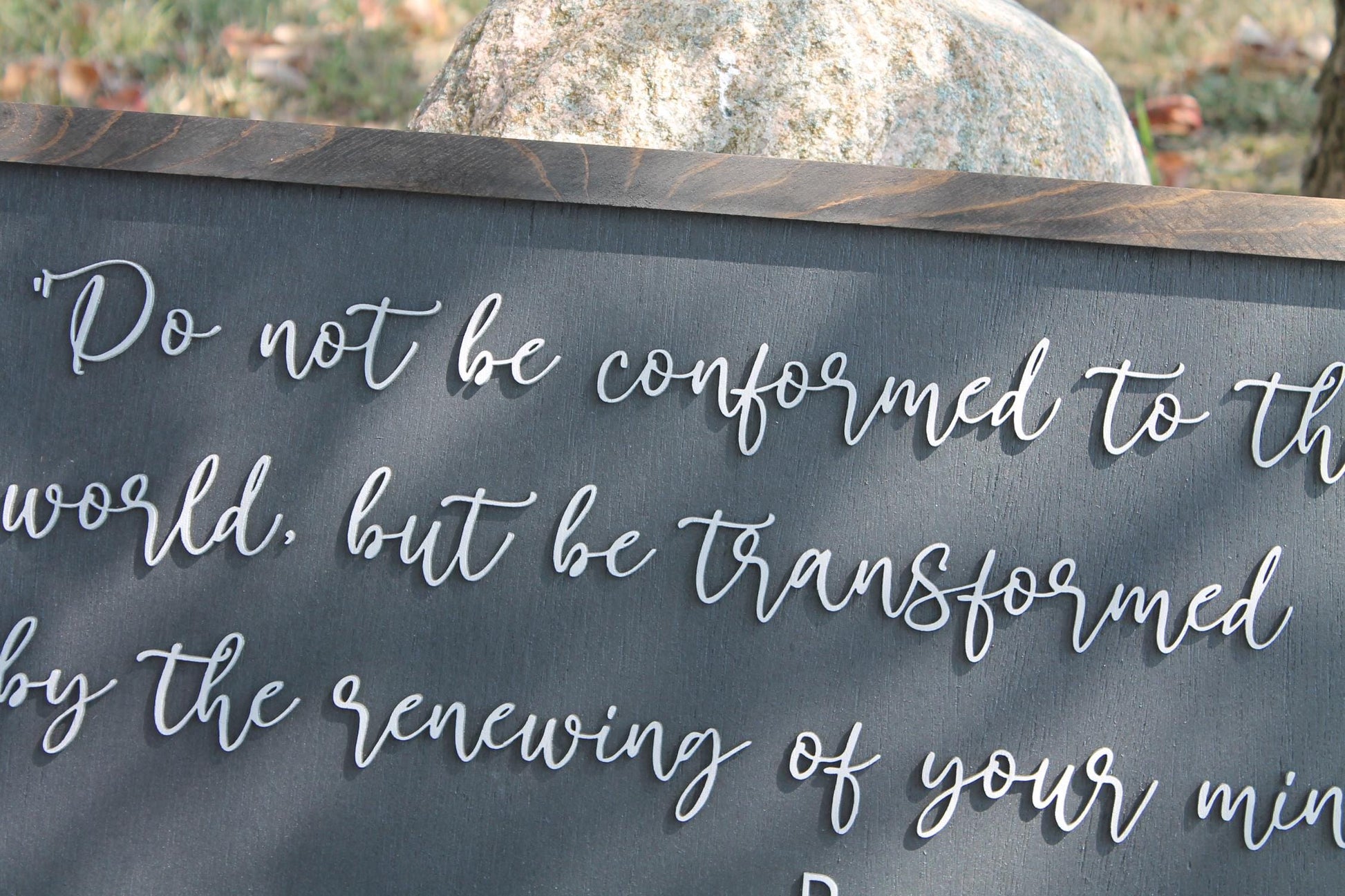 Romans 12:2 Bible Verse Do not Conform Home Decor Pray Handmade 3D Framed sign Christian Renew your mind