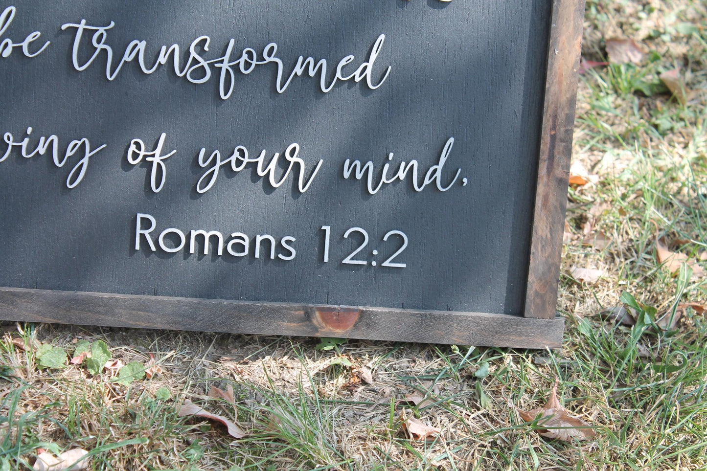 Romans 12:2 Bible Verse Do not Conform Home Decor Pray Handmade 3D Framed sign Christian Renew your mind