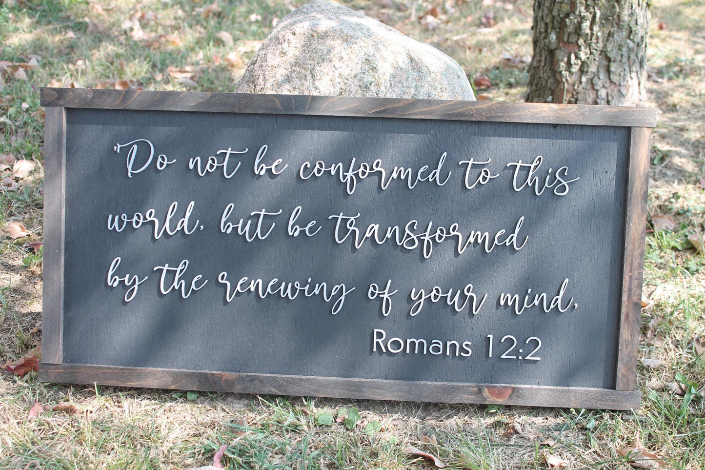 Romans 12:2 Bible Verse Do not Conform Home Decor Pray Handmade 3D Framed sign Christian Renew your mind