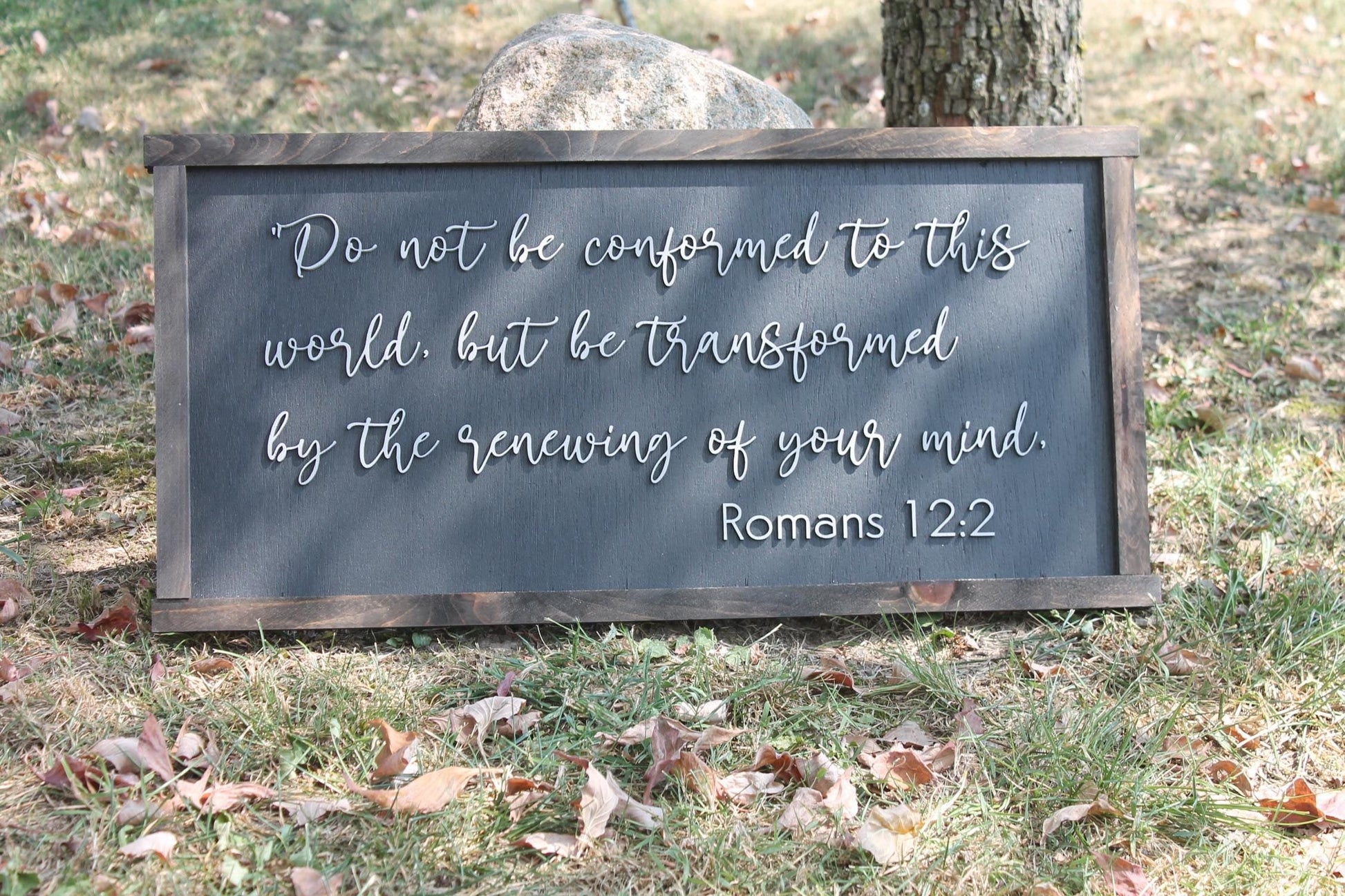 Romans 12:2 Bible Verse Do not Conform Home Decor Pray Handmade 3D Framed sign Christian Renew your mind