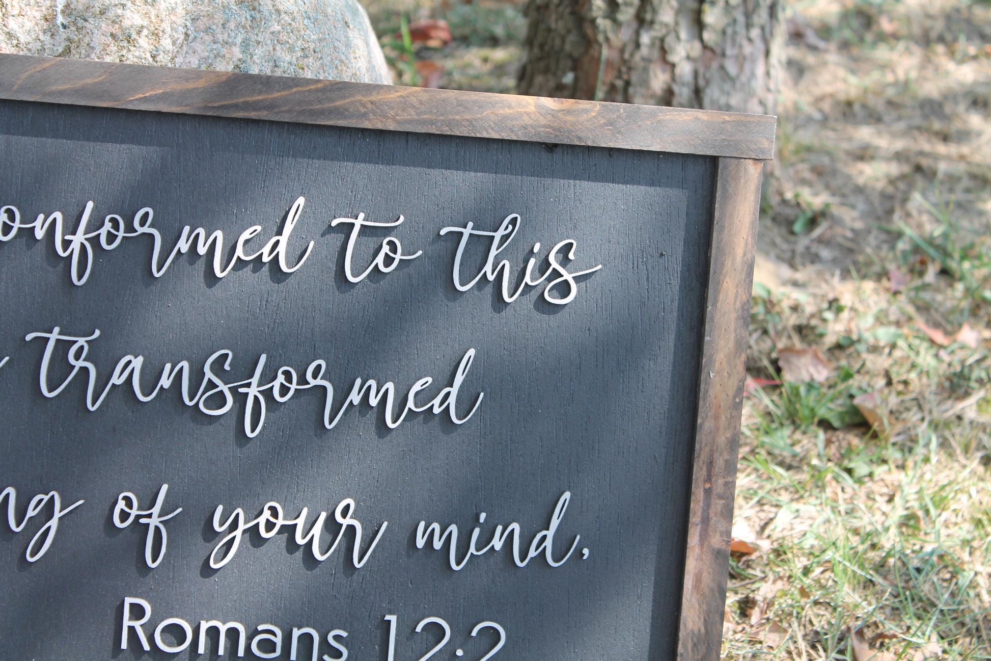 Romans 12:2 Bible Verse Do not Conform Home Decor Pray Handmade 3D Framed sign Christian Renew your mind