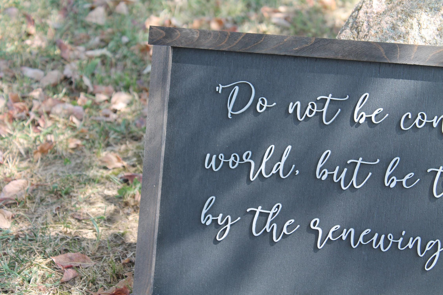 Romans 12:2 Bible Verse Do not Conform Home Decor Pray Handmade 3D Framed sign Christian Renew your mind