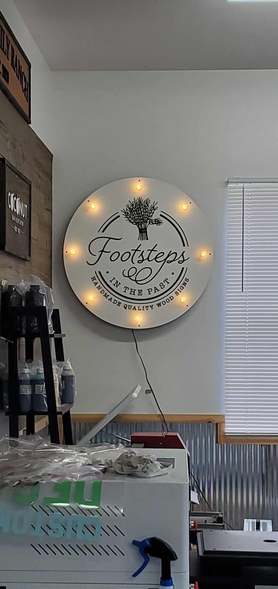 Custom Marquee Logo Wood Lit Commercial Business Sign LED Entrance Remote Electric Light Up Use your Logo Wood Wooden Design Open Sign