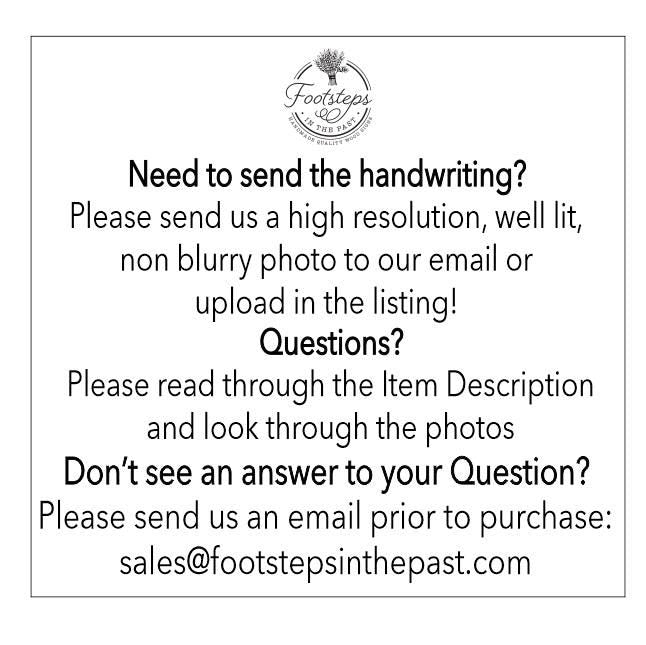 Your Hand Writing, Actual Handwriting, In Memory Of, Personalized Ornament, Actual Sketch, Wood Engraving, single sided FootstepsinthePast