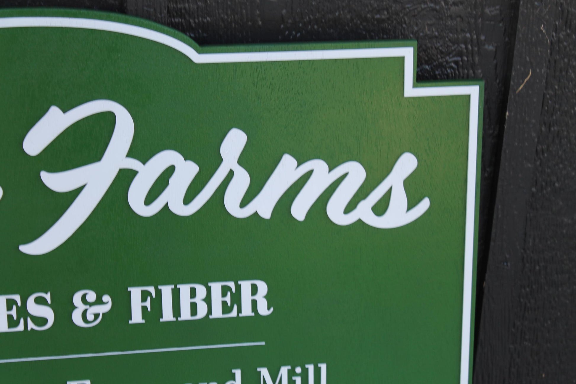 Personalized Fiber Mill Large Farm Sign Business Signage Contour 3D Custom Small Shop Indoor Outdoor Small Business Laser Cut and Printed