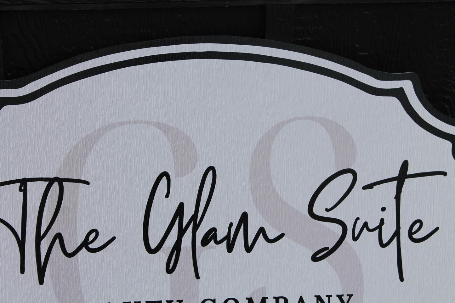 Suite Company Sign Glam Beauty Contour Custom Sign Your Logo PVC All Weather Sturdy Outdoor Fade Mold Resistant Personalized Printed Color