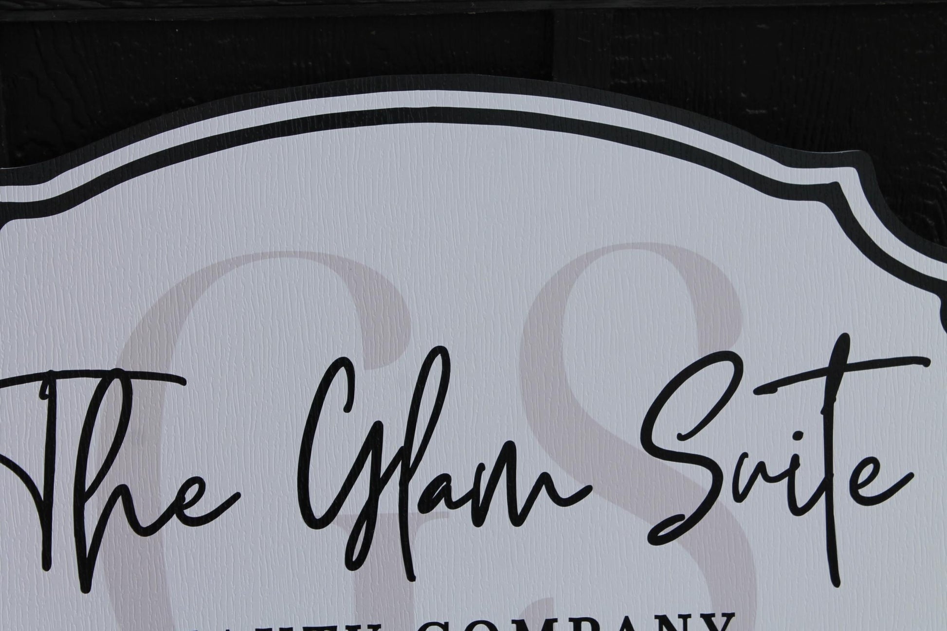 Suite Company Sign Glam Beauty Contour Custom Sign Your Logo PVC All Weather Sturdy Outdoor Fade Mold Resistant Personalized Printed Color