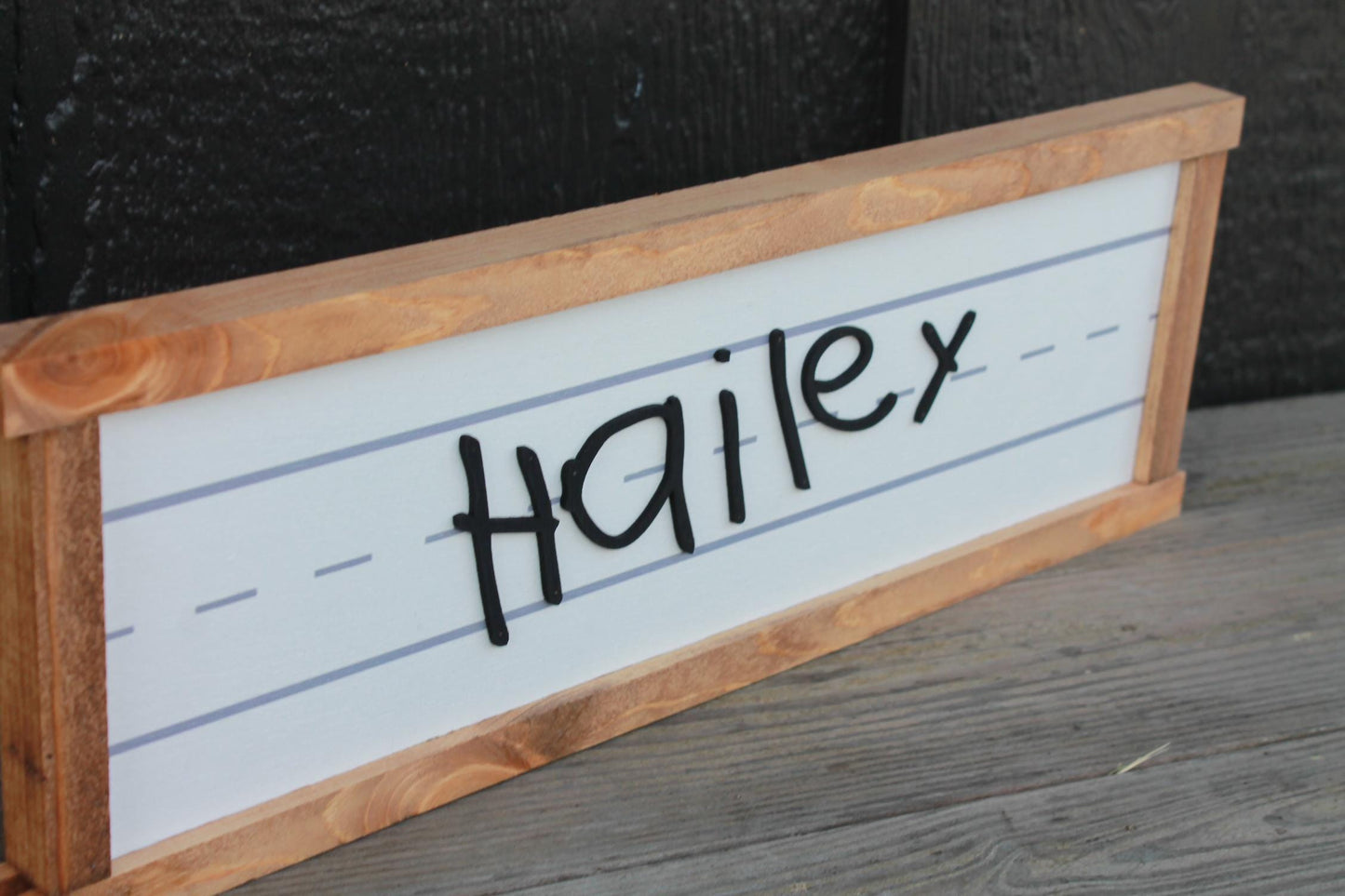 Handwriting your actual hand writing sign personalized Lined Paper Learning to write Kids Name Kids handwriting School days Giftable
