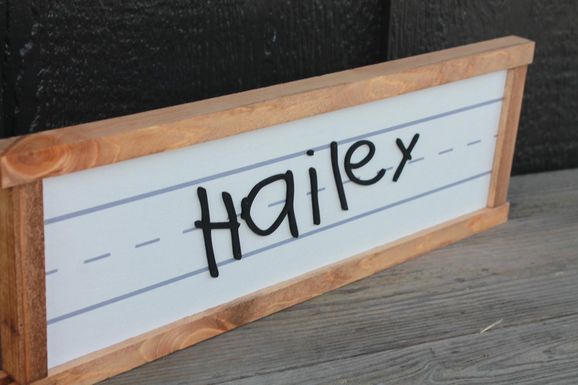 Handwriting your actual hand writing sign personalized Lined Paper Learning to write Kids Name Kids handwriting School days Giftable