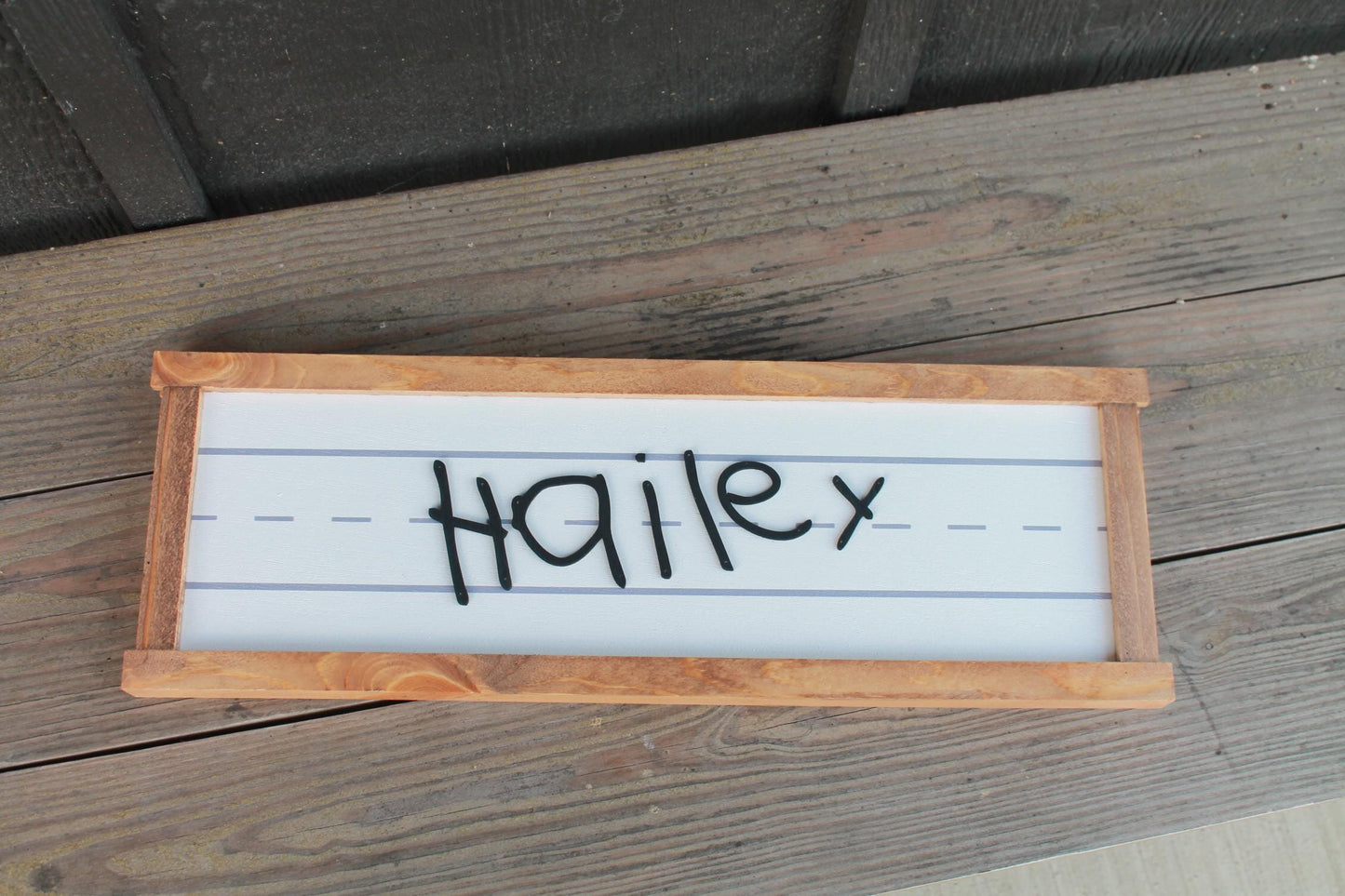 Handwriting your actual hand writing sign personalized Lined Paper Learning to write Kids Name Kids handwriting School days Giftable