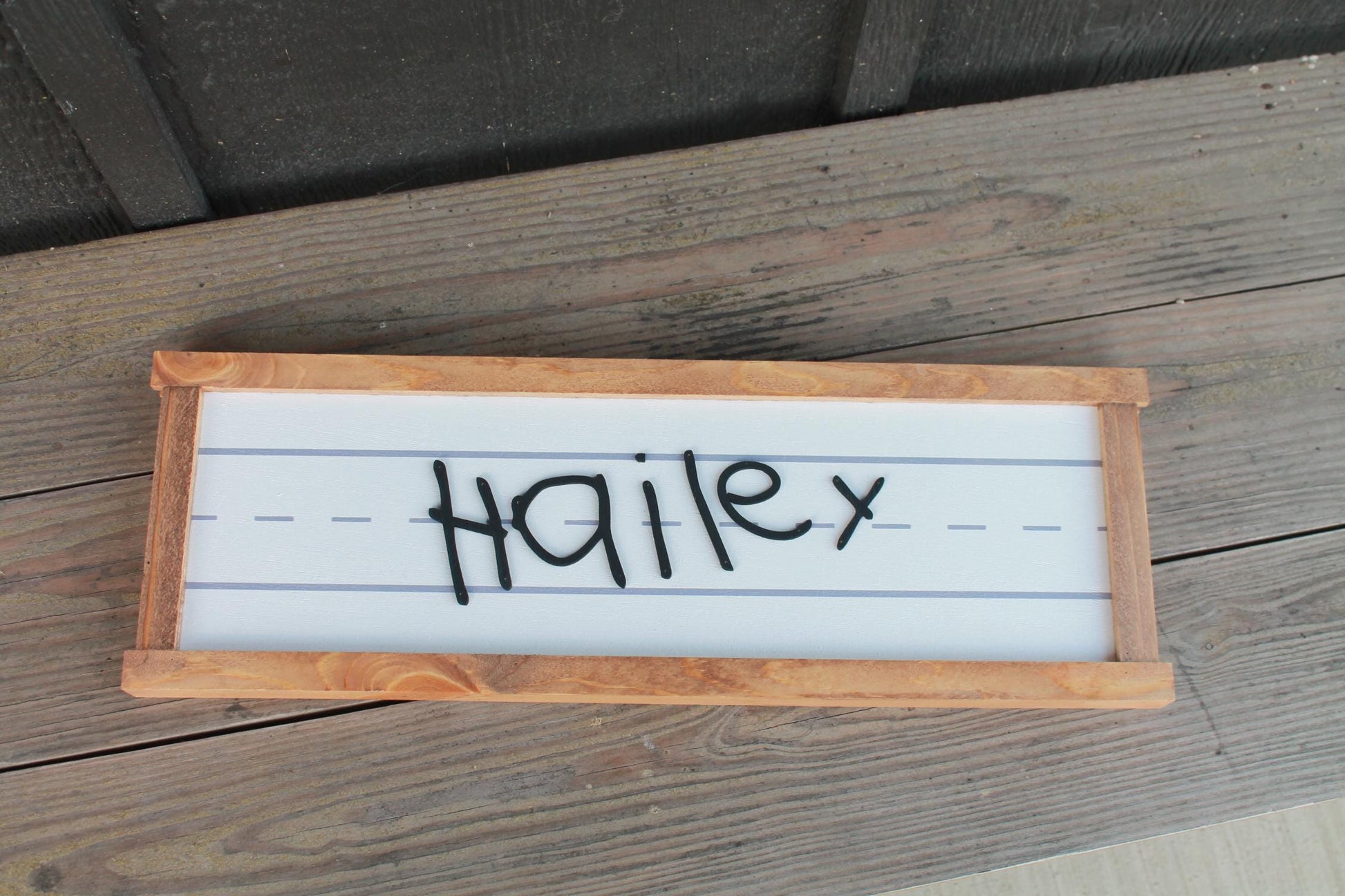 Handwriting your actual hand writing sign personalized Lined Paper Learning to write Kids Name Kids handwriting School days Giftable