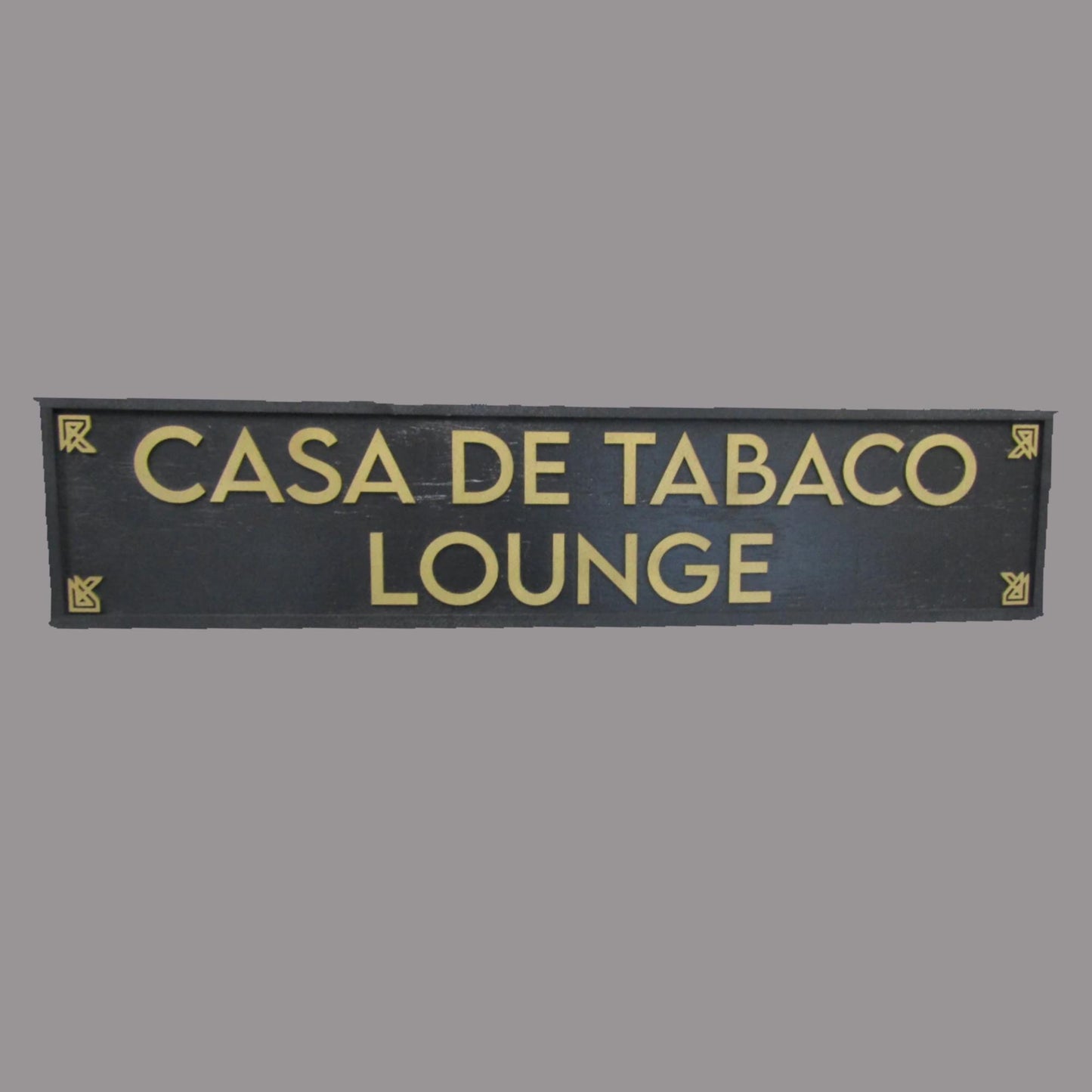 Custom Tobacco Lounge Embellishments Ranch Sign Over-sized Rustic Business Name Logo Wood Laser Cut Out 3D Extra Large Sign Black and Gold