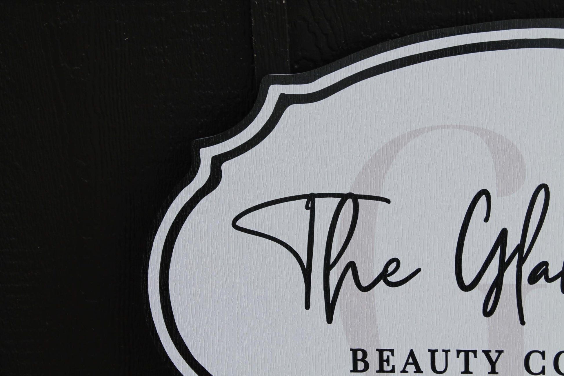 Suite Company Sign Glam Beauty Contour Custom Sign Your Logo PVC All Weather Sturdy Outdoor Fade Mold Resistant Personalized Printed Color