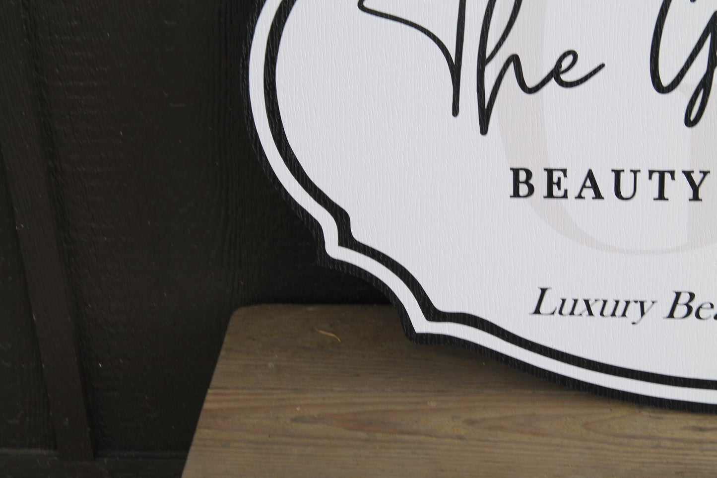 Suite Company Sign Glam Beauty Contour Custom Sign Your Logo PVC All Weather Sturdy Outdoor Fade Mold Resistant Personalized Printed Color