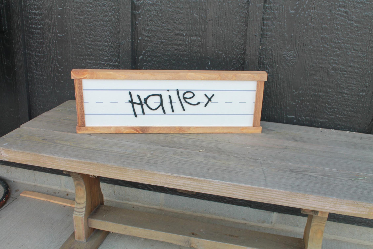 Handwriting your actual hand writing sign personalized Lined Paper Learning to write Kids Name Kids handwriting School days Giftable