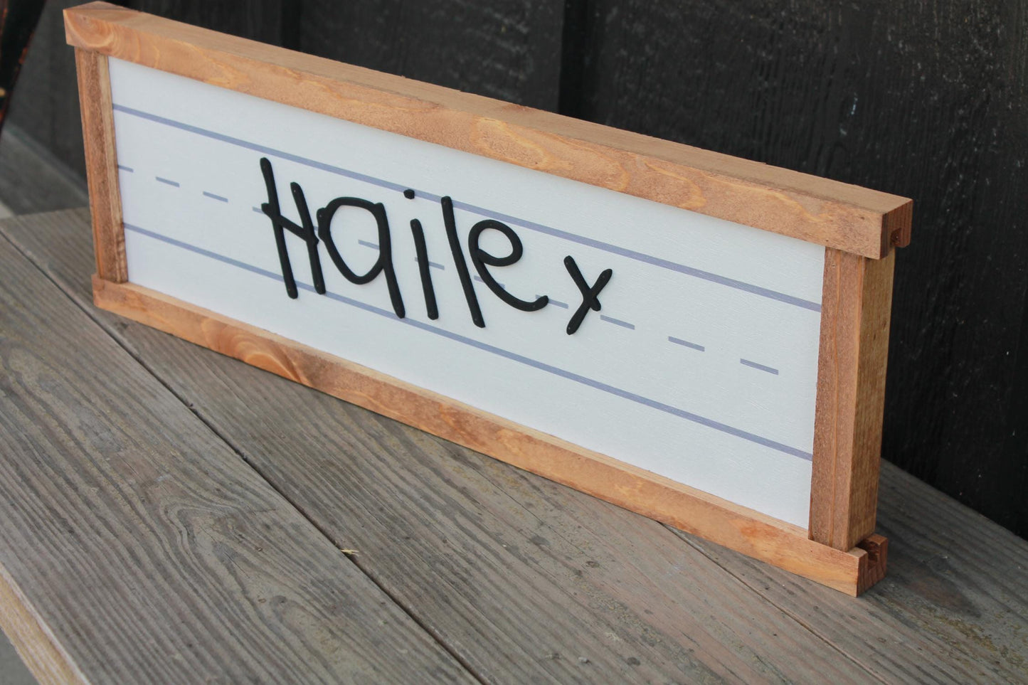 Handwriting your actual hand writing sign personalized Lined Paper Learning to write Kids Name Kids handwriting School days Giftable
