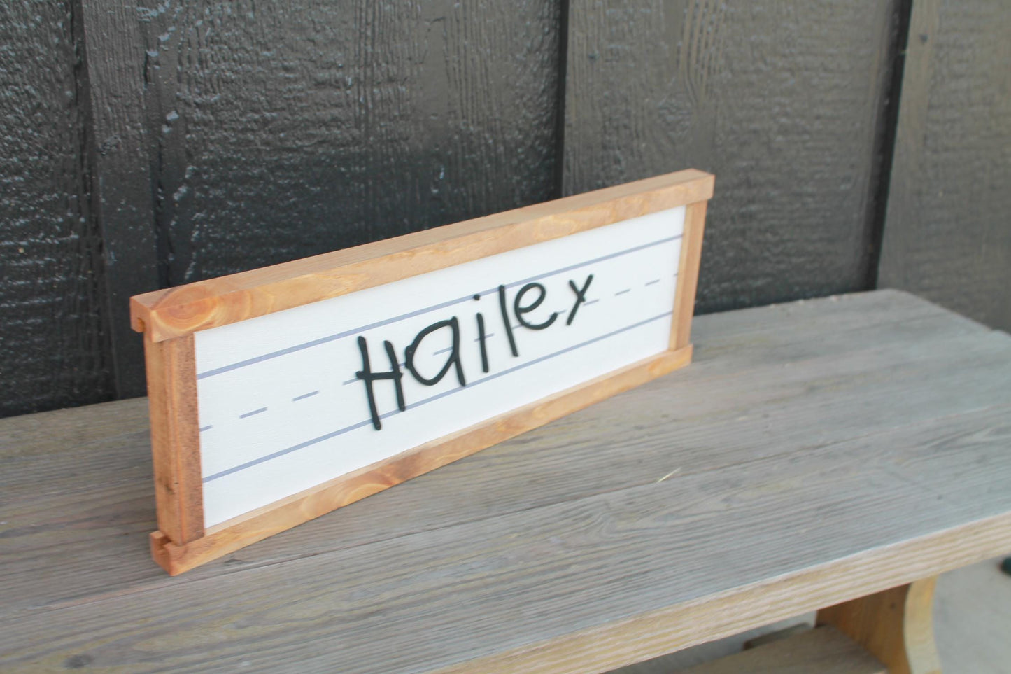 Handwriting your actual hand writing sign personalized Lined Paper Learning to write Kids Name Kids handwriting School days Giftable