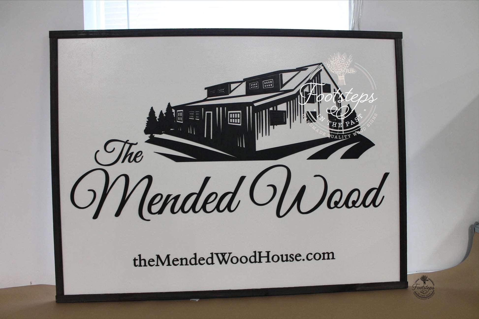 Custom Business Sign Rectangle 3D Large Custom Farmhouse Business BNB Home Ranch Indoor Outdoor Small Business Logo Laser Cut Wood Sign Farm