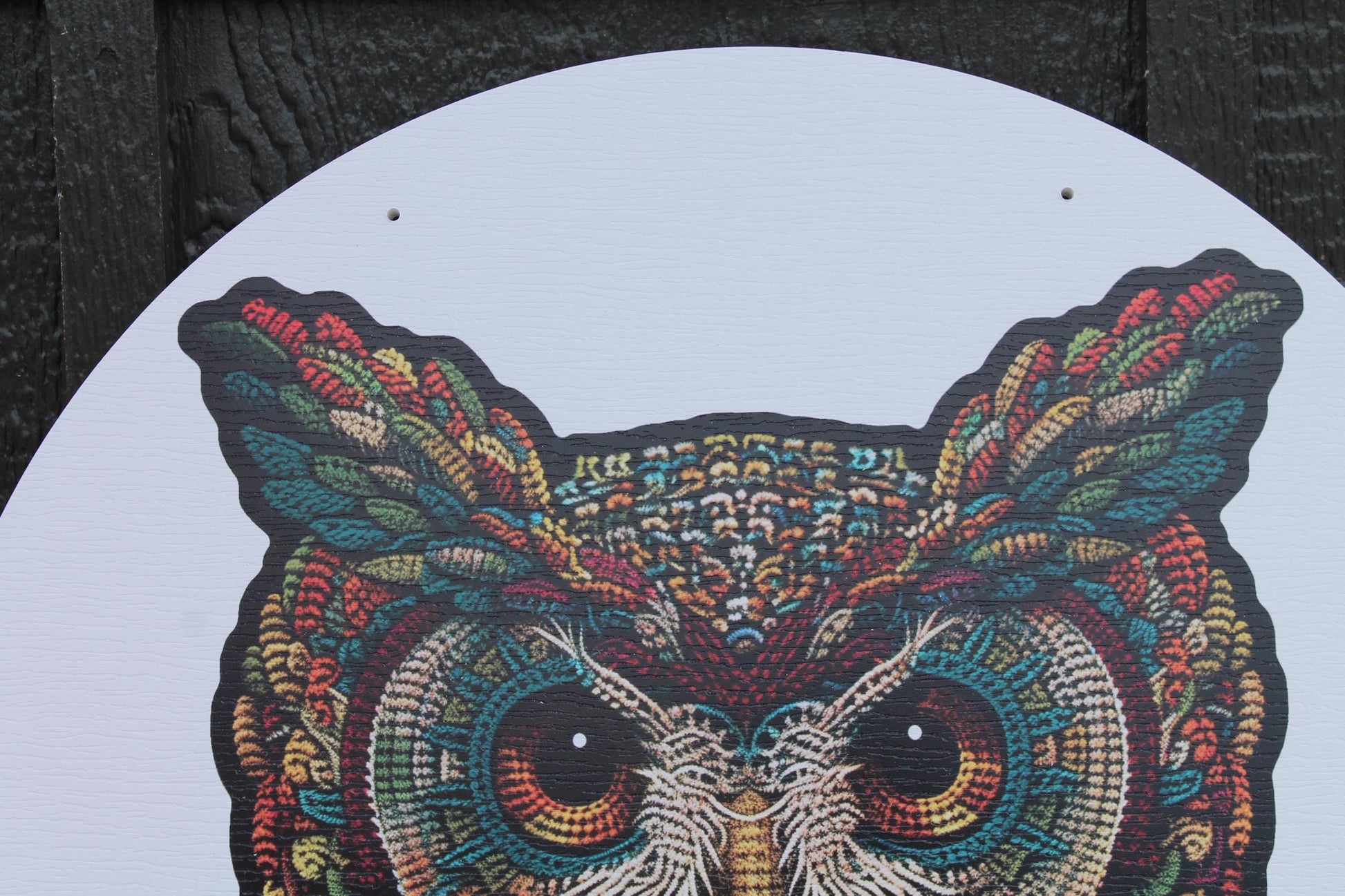 Custom Knitting Crochet Company Weatherproof PVC Sign Your Logo Personalized Round Circle Textured Ready for your Business Logo Personalized