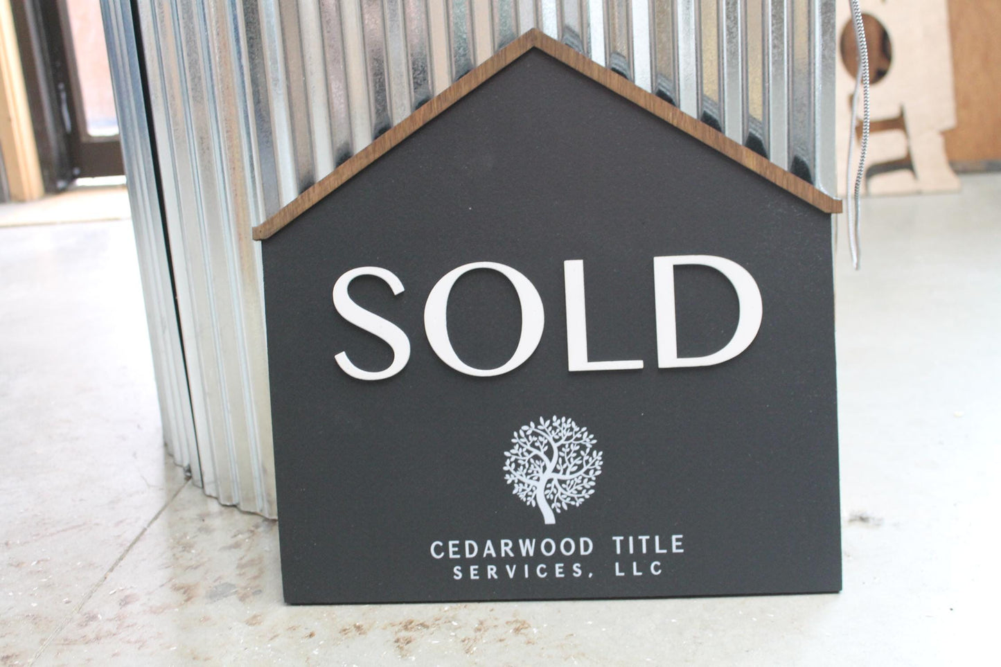 SOLD Real Estate Sign Business Hanging Property Sign Business Custom Personalized Home Decor Plaque Color Wood Print 3D Personalize Realty