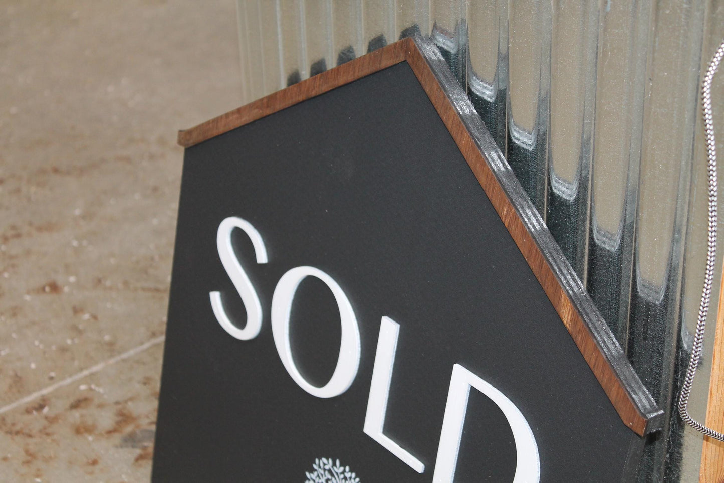 SOLD Real Estate Sign Business Hanging Property Sign Business Custom Personalized Home Decor Plaque Color Wood Print 3D Personalize Realty