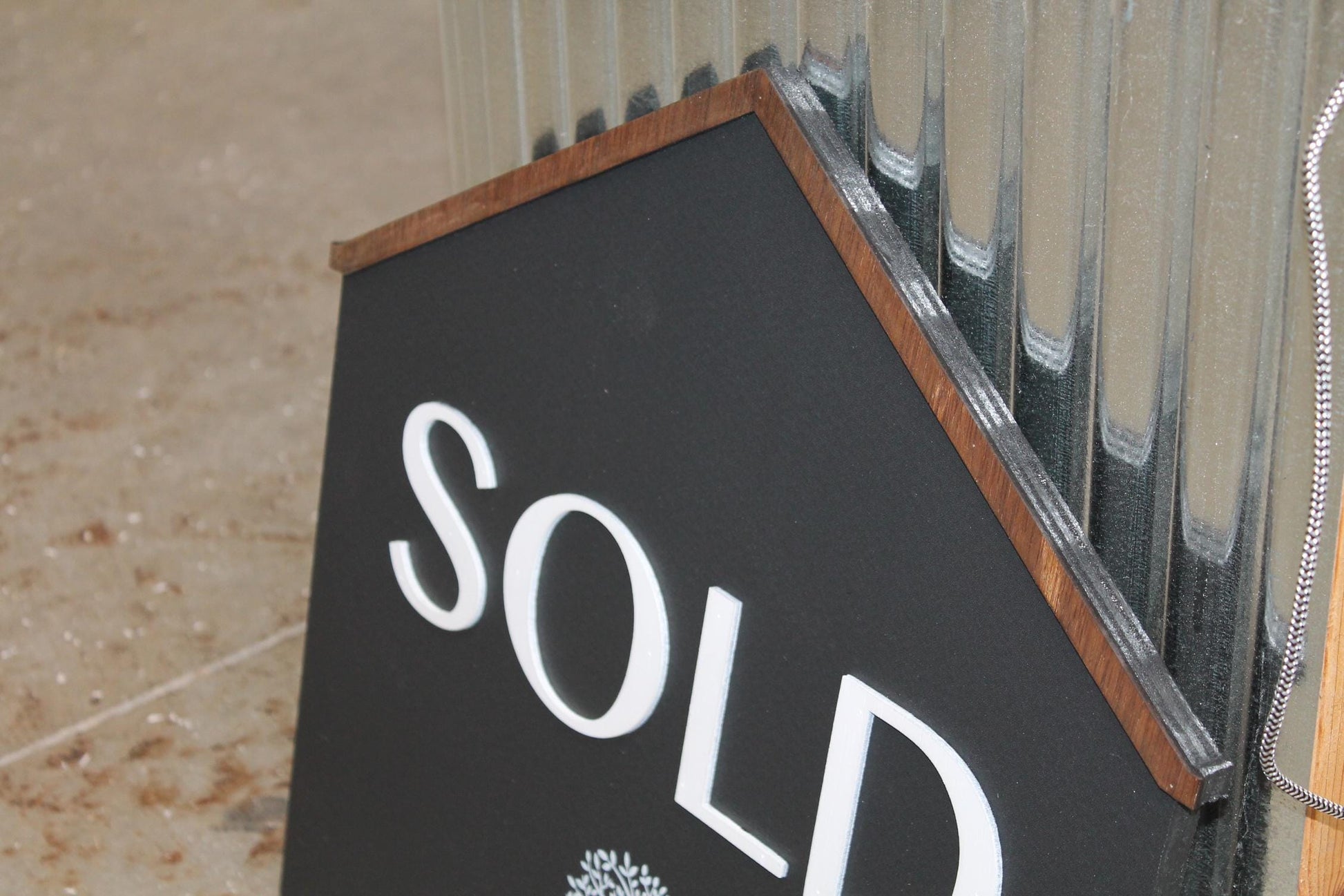 SOLD Real Estate Sign Business Hanging Property Sign Business Custom Personalized Home Decor Plaque Color Wood Print 3D Personalize Realty