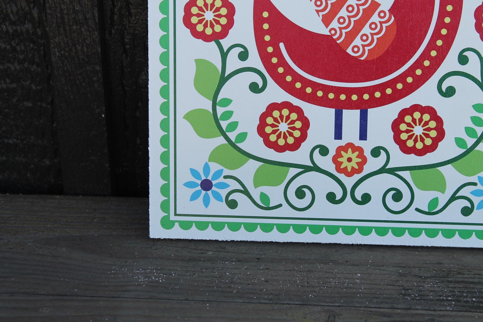 Bird Floral Barn Quilt Window Hanging Decorative Cute Flower Kitchen UV Wood Sign Cute Country Pretty Dove Chicken Outdoor Decor House PVC