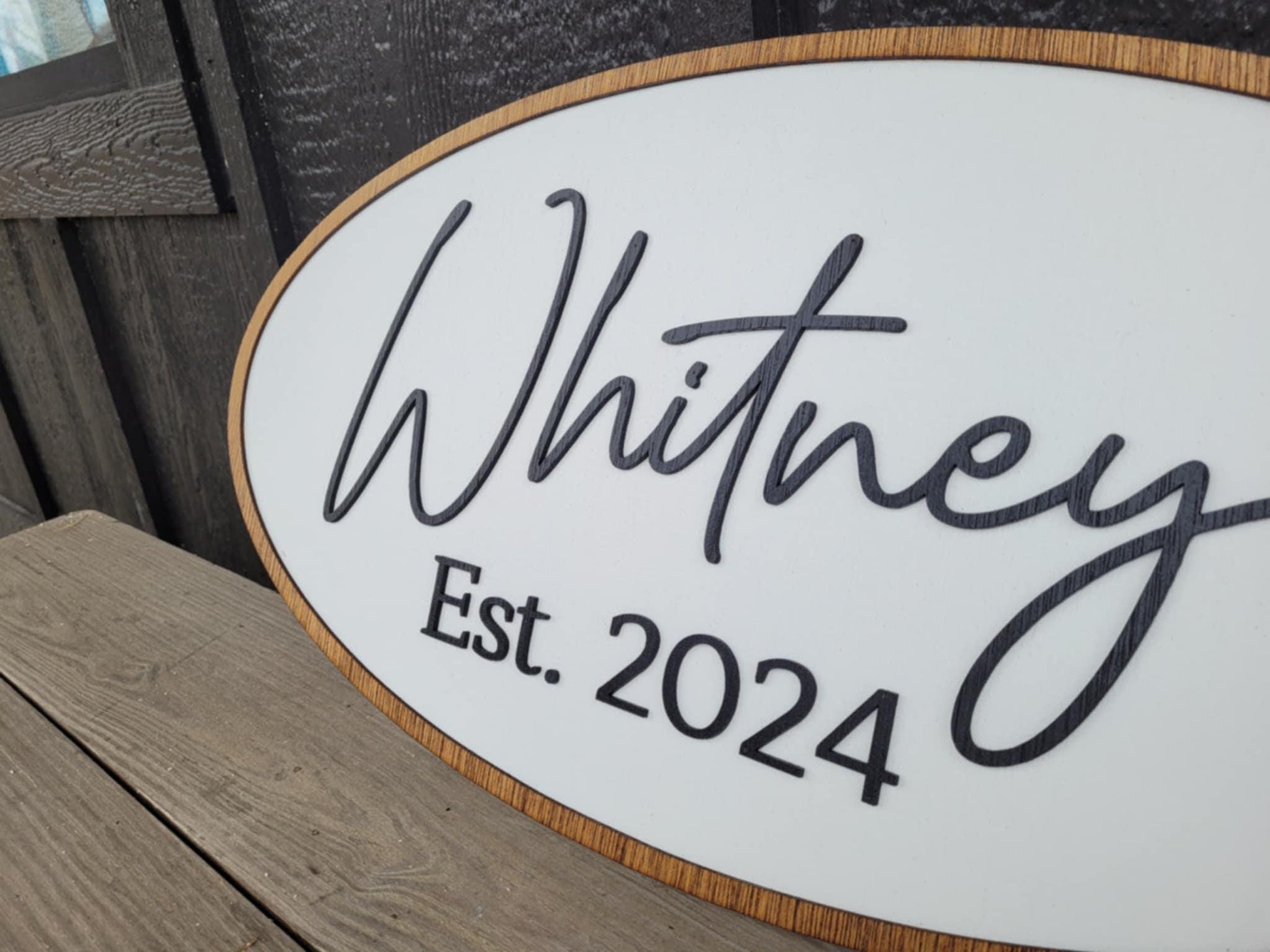 Last Name Established Sign Your name Family Name Wedding Gift Homestead Indoor Outdoor Your Logo Home Laser Cut Wooden Sign Farmhouse