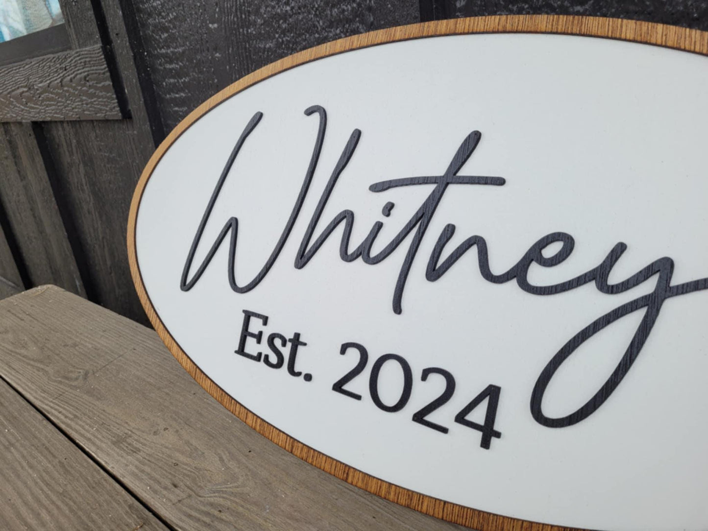 Last Name Established Sign Your name Family Name Wedding Gift Homestead Indoor Outdoor Your Logo Home Laser Cut Wooden Sign Farmhouse