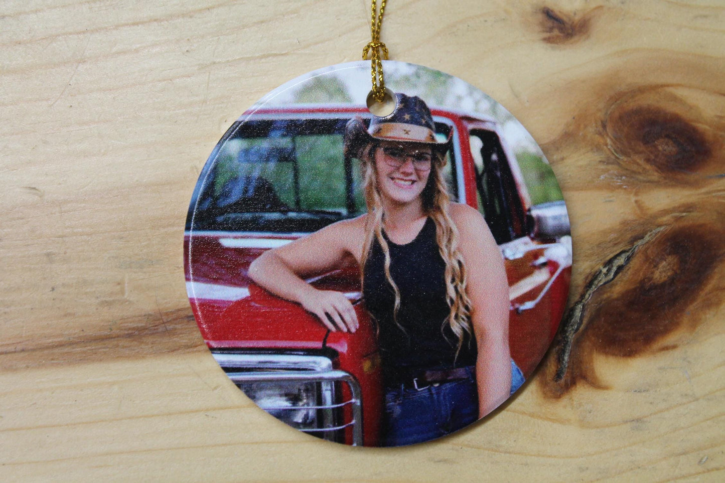 Ceramic Photo Ornament Keepsake Image Graduation Baby Birthday Printed Christmas Gift Giftable Personalized Birthday Memory Round Holiday