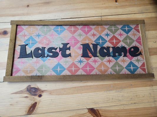 Custom Personalized Name Sign Family Gift Established Sign Dorm Room UV 3D Raised Text Made To Order Indoor Outdoor Patio Basement Signage